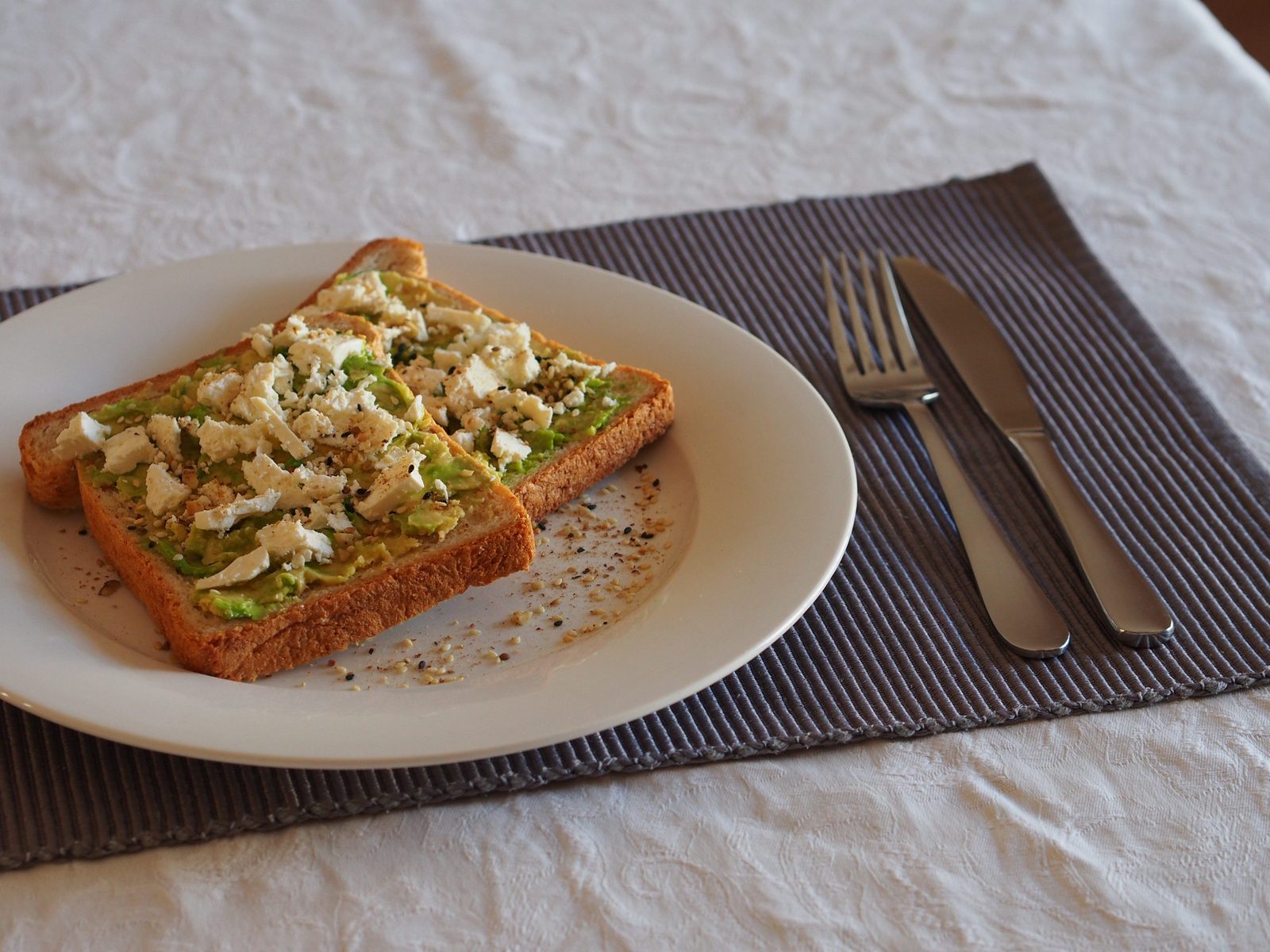 Toast with Avocado and Fetta by Tania Logan (Dietitian)